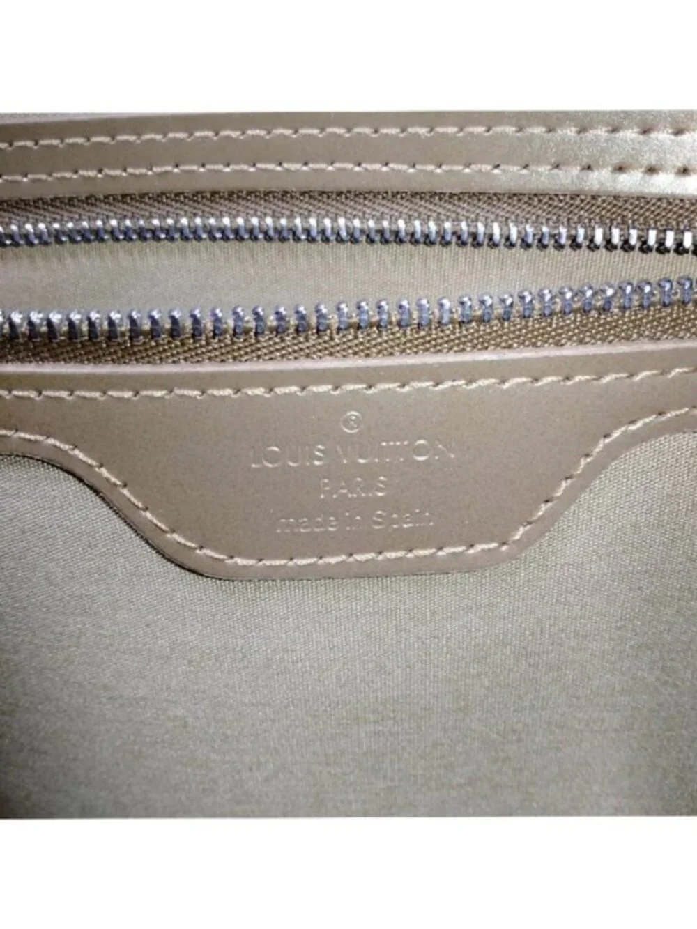 Authentic Louis Vuitton Stockton Monogram Mat Tote Bag Gold Leather Shoulder Bag